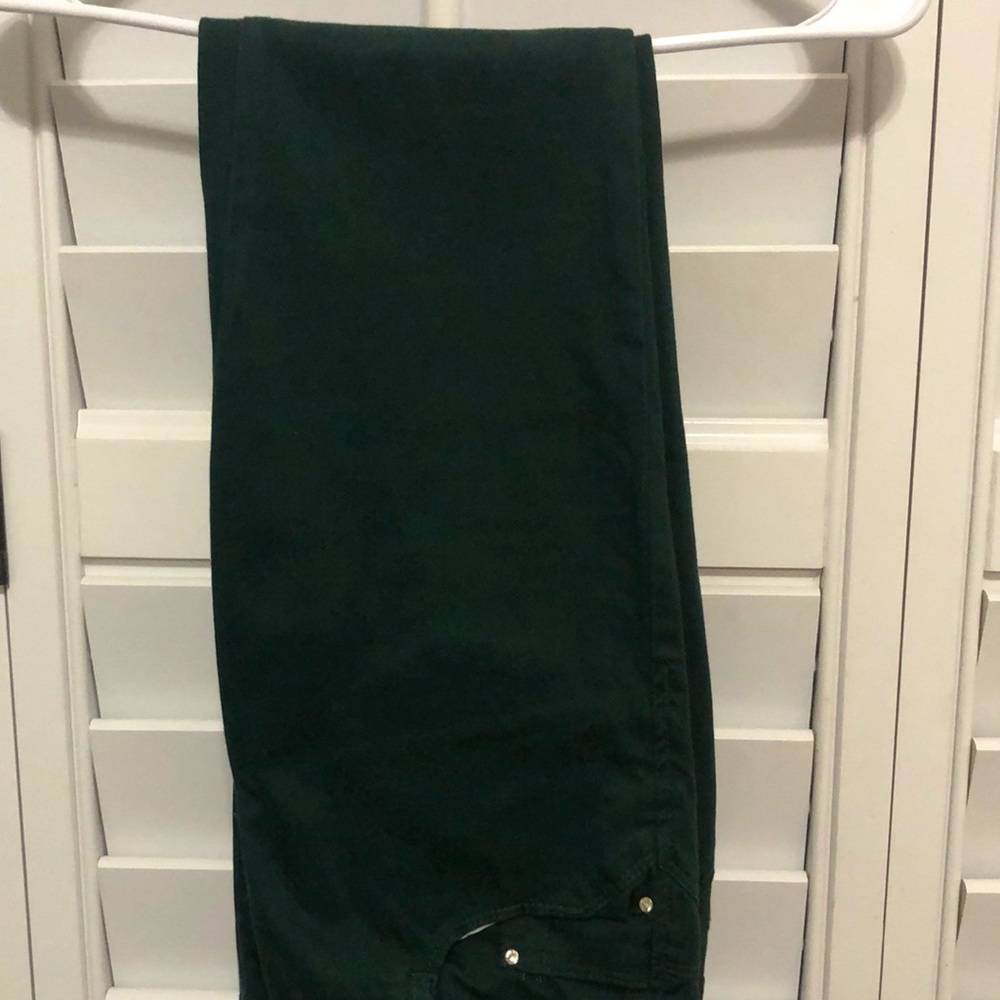 Dark green skinny jeans